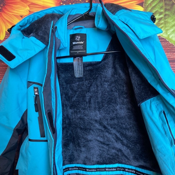 🎉ON SALE🎉⚡️Wantdo Womens Waterproof Winter Warm Coat/ Hood Rain Coat Fleeced⚡️ - Picture 3 of 6